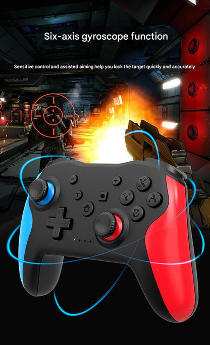 Wireless Bluetooth 4.0 Pro Gaming Controller - Multi-Platform Compatibility, 6-Axis Gyro, Turbo Function(White and black)