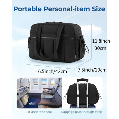Light Blue Versatile Carry-On Travel Duffel Bag - Airline Personal Item Size with Waterproof Wet Pocket & Trolley Sleeve