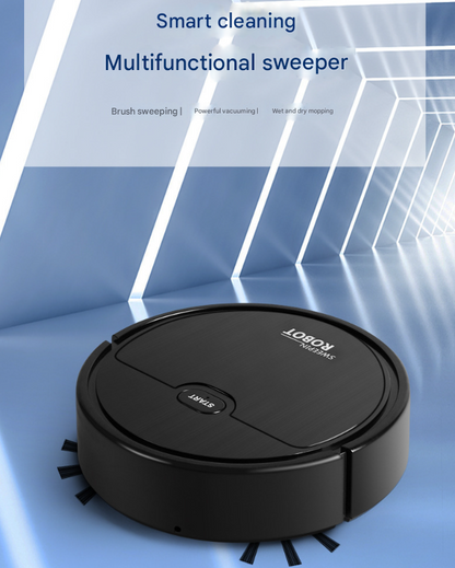 White 3-in-1 Smart Robot Vacuum Cleaner - Automatic Sweeping, Mopping & Suction for Hard Floors & Pet Hair