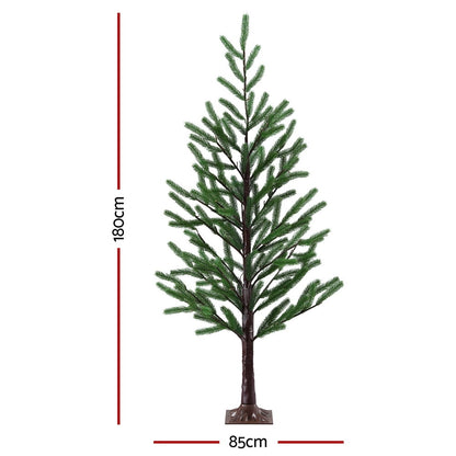 Jingle Jollys Christmas Tree 1.8M Pre-lit LED Xmas Tree 8 Modes Party Decoration