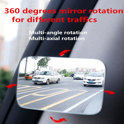 Small Round Mirrors For The Blind Spot Of Front And Rear Wheels
