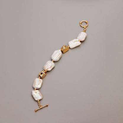 Vintage Stone Square Baroque Pearl Jewelry