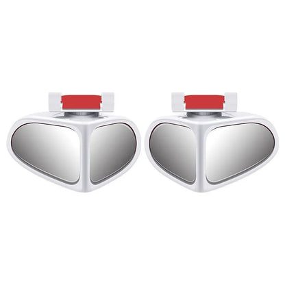 Car Reversing Small Round Mirror Front And Rear Wheel Wide-Angle Mirror Double-Sided Auxiliary Rearview 360 Adjustable Wide Angle Side Rear View Mirror For Car