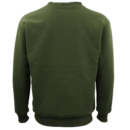 New Adult Unisex Plain Pullover Fleece Jumper Mens Long Sleeve Crew Neck Sweater, Navy, 3XL
