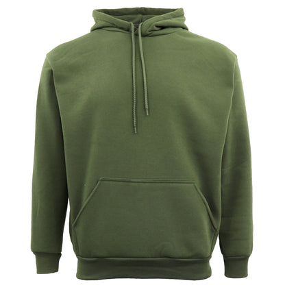 Adult Unisex Men's Basic Plain Hoodie Pullover Sweater Sweatshirt Jumper XS-8XL, Olive, 5XL